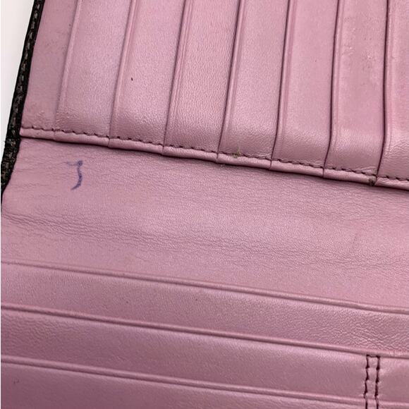 COACH Brown Khaki Canvas Signature Wallet - Picture 9 of 11